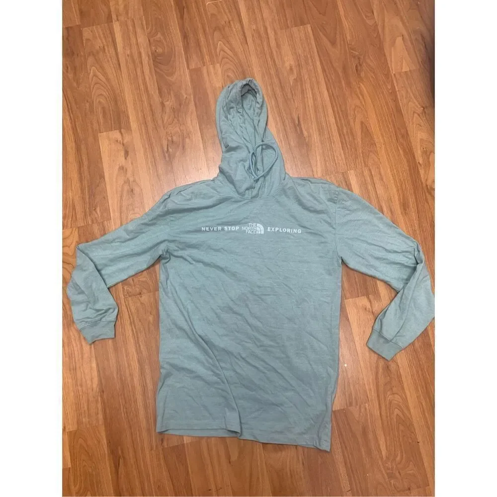 The North Face Mens Green Never Stop Exploring Pullover Hoodie Size Small